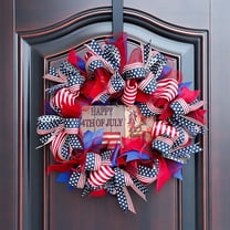 AZXY 4th of July Wreath,Patriotic Wreath,Independence Day Wreaths,Memorial Day Decorations