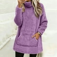 thumbnail image 4 of Breezora Women's Plus Size Winter Sweater Coat Thick Warm Loose Fit Outerwear for Cold Weather Casual Use XXXL Size Light Violet, 4 of 5