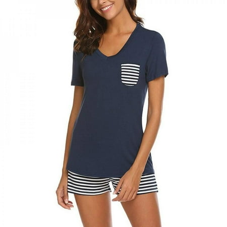 

Linen Purity Women s Sleepwear V Neck Summer Short Sleeve T-Shirt and Pants Home Service Two Piece Homewear