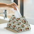 thumbnail image 5 of Goofa Vintage Bike Flower Butterfly Pattern Triangle Square Tissue Box Cover, Modern PVC Leathe Facial Paper Holder,Decorative Holder/Organizer for Bathroom Vanity Countertop, 5 of 9