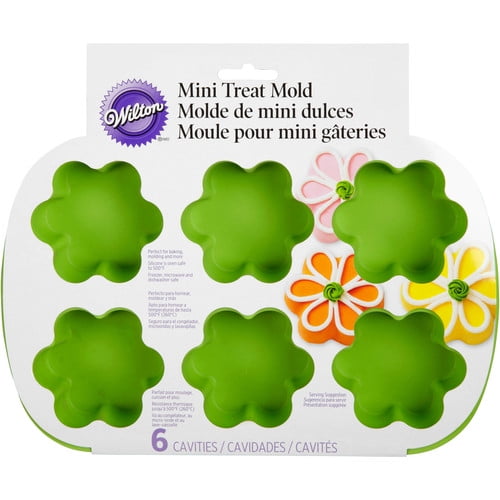 Image of Wilton 6-Cavity Mini Silicone Mold, Flower 2105-4825