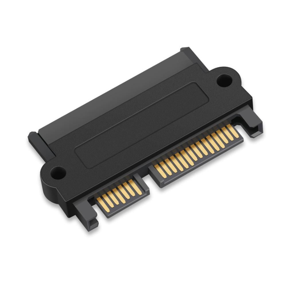 SFF-8482 SAS 22 Pin to 7+15 Pin SATA Male HDD Drive Adapter 90 Degree Angle HOT 