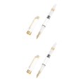 thumbnail image 2 of ZheElen Transparent Color Plastic Transparent Golden Trim Nib Ink Pen Impressive For School And Office piston pen-0.5mm 2Set, 2 of 6