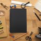 thumbnail image 4 of Retro Kraft Coil Sketch Sketchbooks Notebook（Black and White）, 4 of 5