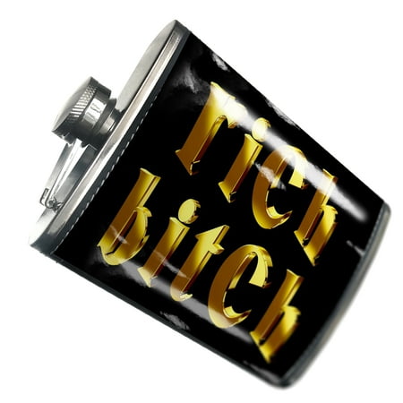 

NEONBLOND Flask Rich Bitch Printed Gold looking Lettering