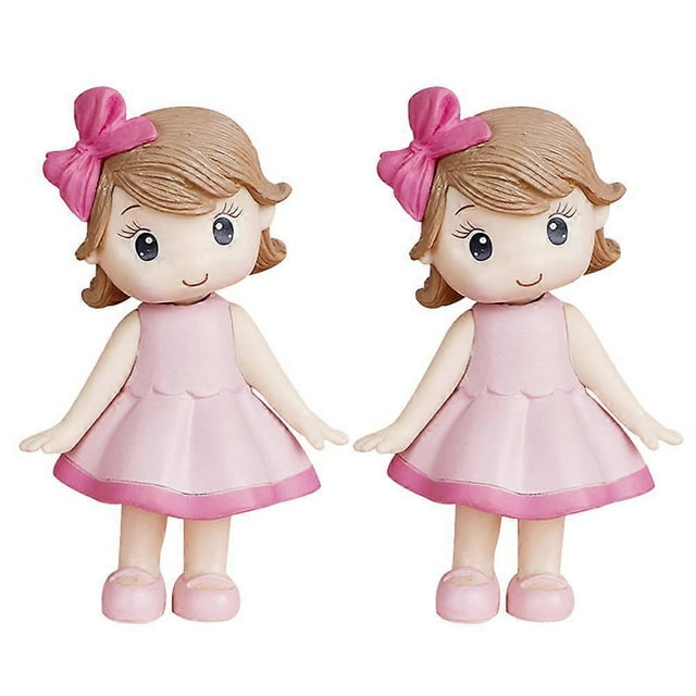 2pcs Lovely Little Girl Figurine Little Girl Statue Girl Figurine Ornament