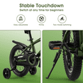 thumbnail image 5 of Naipo 16 in Green Kid Bike Kickstand with Training Wheels Children Bikes Boys Girls, 5 of 8