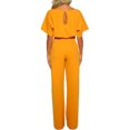 thumbnail image 2 of Women's Short Sleeve Jumpsuits and Rompers Casual Wide Leg Tie Waist One Piece Summer Overalls Outfit, 2 of 6