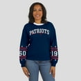 thumbnail image 4 of Women's WEAR by Erin Andrews  Navy New England Patriots Sport Long-Sleeve T-Shirt, 4 of 6