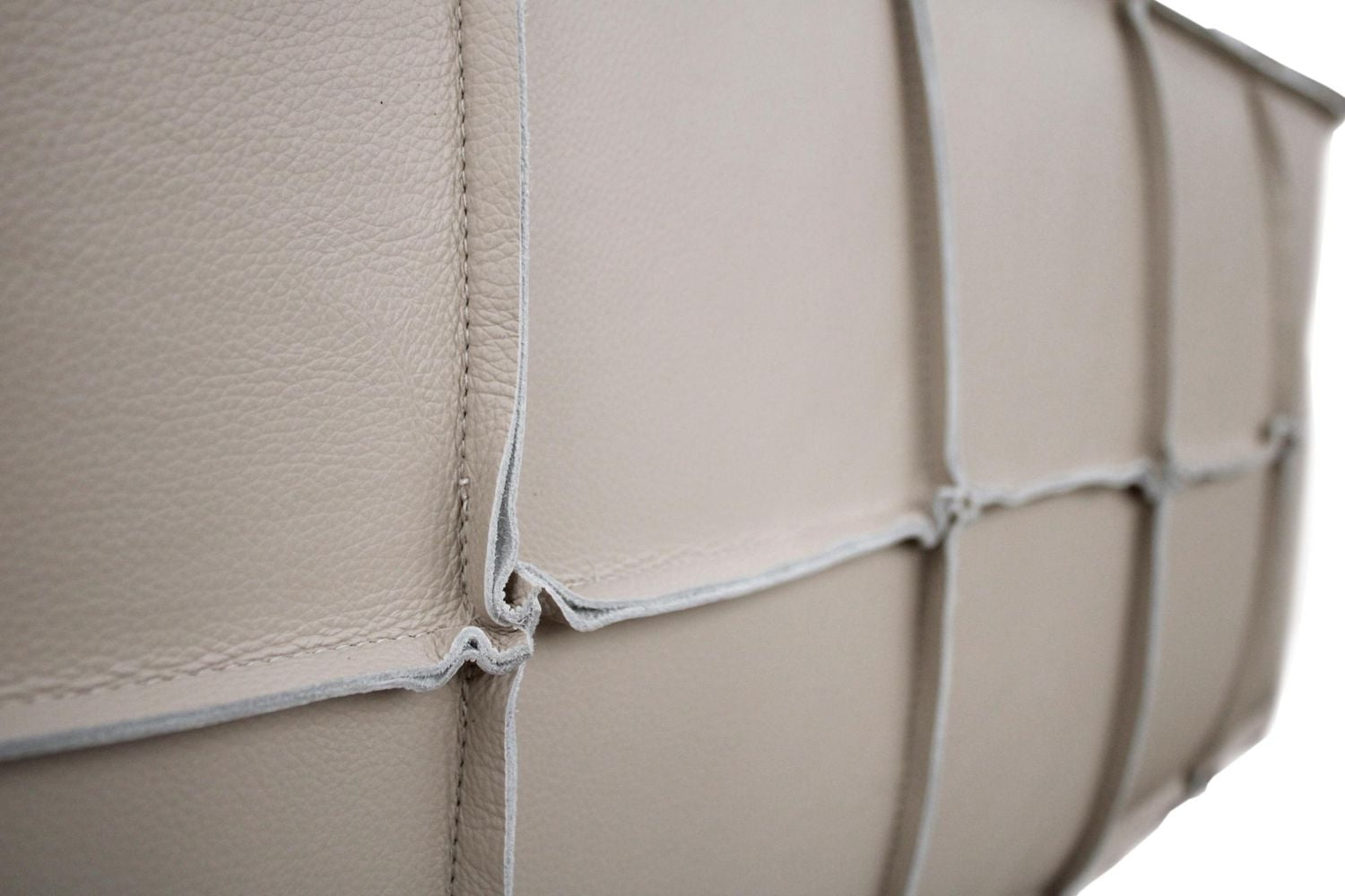 Topline Home Furnishings Ottoman, Black 100% Top Grain Leather