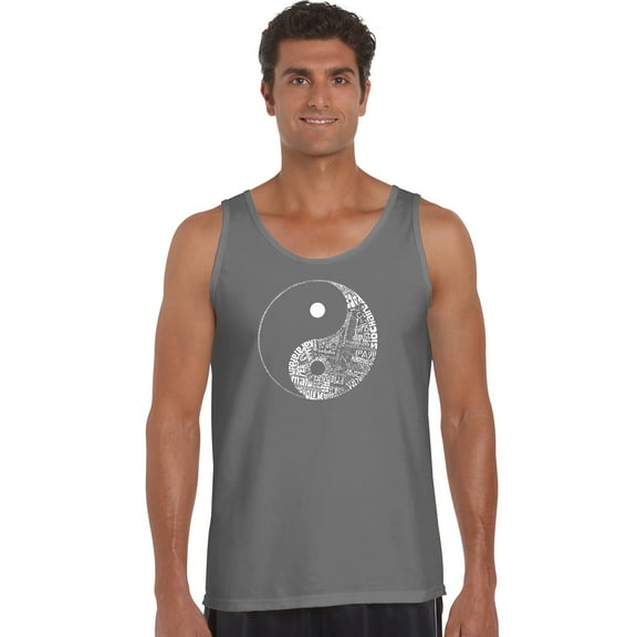 LA Pop Art Men's Word Art Tank Top - YIN YANG