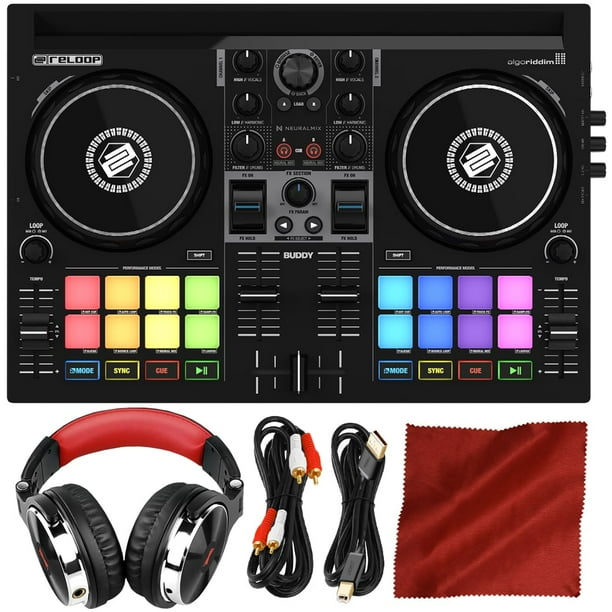 Reloop Buddy Compact 2-Deck DJ Controller Compatible with iOS