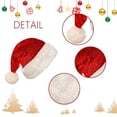 thumbnail image 1 of Adornos navideños, regalos navideños, gorro de Papá Noel, gorros navideños divertidos para niños y adultos, gorro navideño con lentejuelas, gorro navideño clásico de terciopelo unisex para Navidad, di, 1 of 1