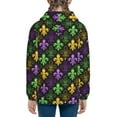 thumbnail image 6 of Kdxio Mardi Gras1 Pattern Kids Boys Girls Zip Up Hoodie 3D Printed Hooded Sweatshirt Hoody Coat with Pocket 7-12 Y-Small, 6 of 6