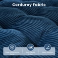 thumbnail image 6 of Centilab Folding Sofa Bed, Convertible Sleeper Chair with Pillow, Foldable Floor Sofa Couch, Portable Futon Mattress with Back Support for Living Room Bedroom Guest Room, Single Darkblue, 6 of 9