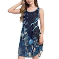 thumbnail image 2 of Women's Casual Sleeveless All Over Print Dress Loose A Line Flowy Dresses with Pockets Jellyfish and Plants M, 2 of 8