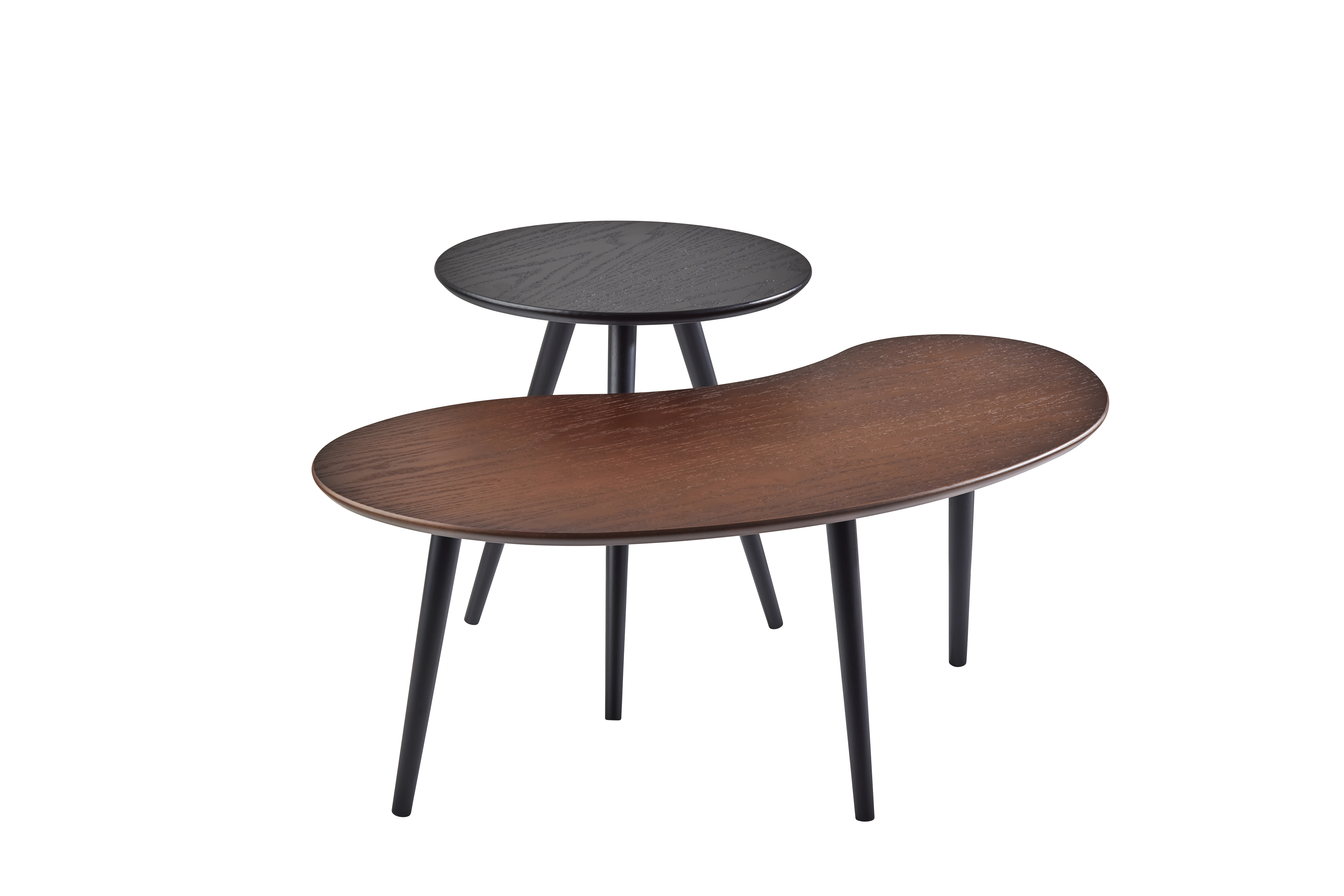 Adesso Gilmour MidCentury Wood Nesting Coffee Table Set, Walnut