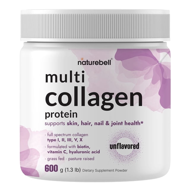 Proteína de colágeno en polvo NatureBell 600 g con biotina y vitamina C