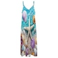 thumbnail image 3 of Seashell On The Beach Design Sleeveless Dress Woman Fashion Long Dresses Women's Summer Suit Dress 2025, 3 of 6