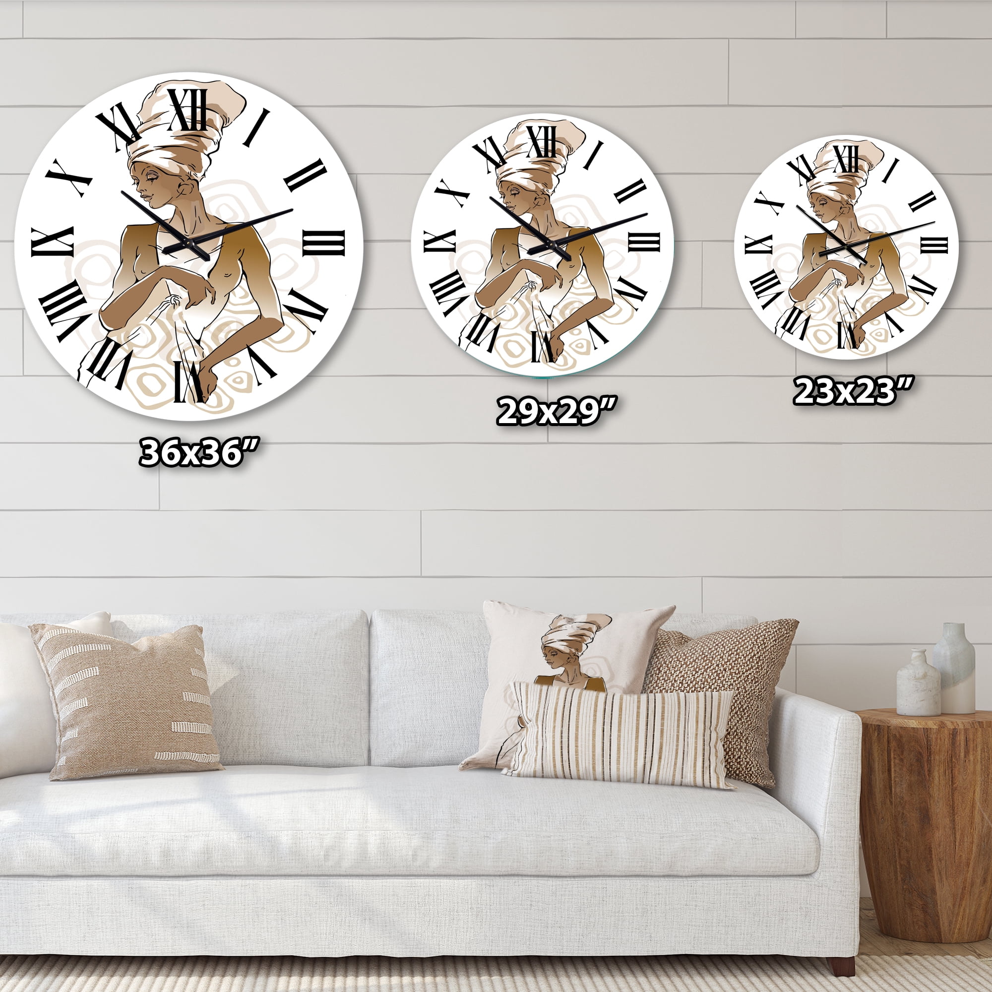 Designart 1 in Modern,Contemporary Wall Clock