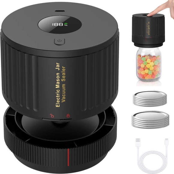 Kit de sellador eléctrico al vacío Mason Jar LOVE MOMENT