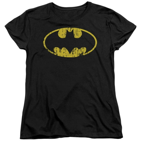 Batman - Classic Logo Distressed - Women's Short Sleeve Shirt - Small