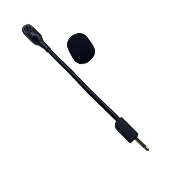 Detachable 3.5mm Boom Microphone for V2 V2pro Gaming Headsets Foam Covered Microphone Easy to Install