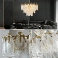 thumbnail image 6 of KPIBEST 23.6" Modern 8 Light Tiered Crystal Leaf Chandelier, 6 of 12