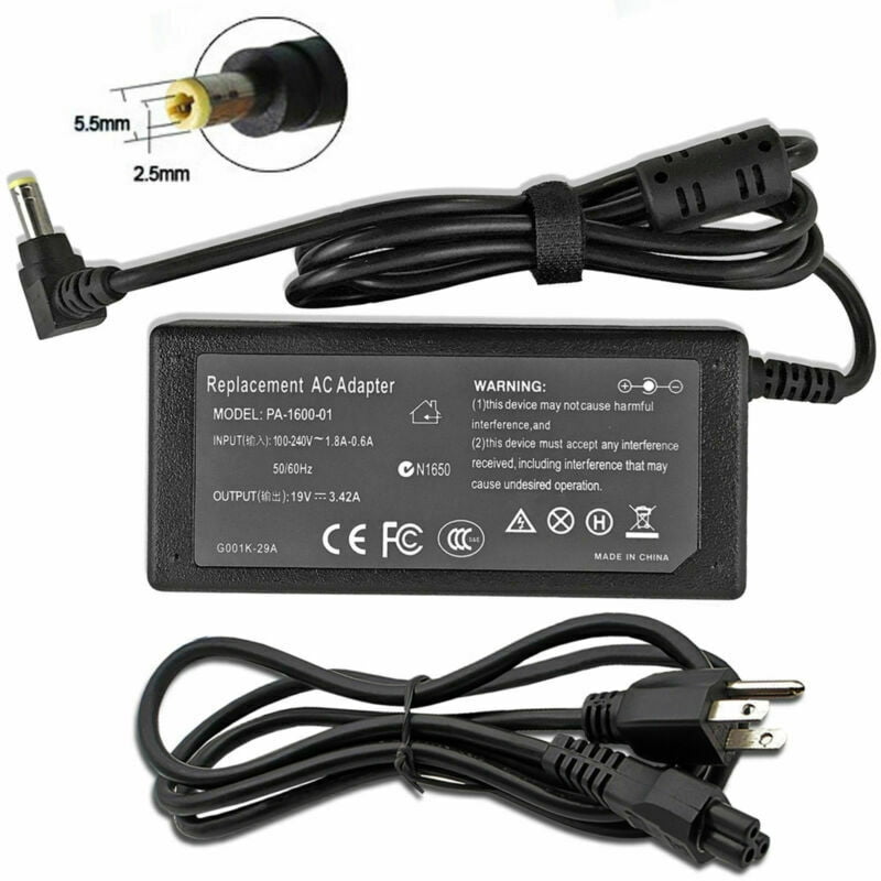 AC Adapter For GIGABYTE G27F G27Q Gaming Monitor 65W Power Supply Cord  Charger