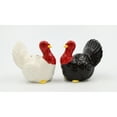 thumbnail image 2 of Ceramic Turkey Salt and Pepper Shakers White and Black 2.5 inches, 2 of 5