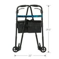 Medline Walker with Wheeled Glide-Brake, Trigger Release Folding Walker ...