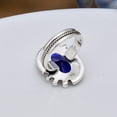 thumbnail image 4 of Blue Sapphire 925 Sterling Silver Ring V5036, Blue Sapphire Ring, Gemstone Ring, Handmade Ring, Blue Ring, Oval Ring, Gift For Her, Wedding Gift, Birt, 4 of 4