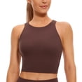 thumbnail image 1 of Top Deportivo CRZ YOGA Butterluxe Cuello Alto y Espalda en U Taupe XXS, 1 of 5