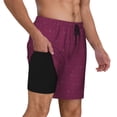 thumbnail image 2 of Naloa Small Stars Print Men Swim Trunks with Compression Liner ,Board Shorts,Men's Swim Shorts with Drawstring and Elastic Waistband-Medium, 2 of 6