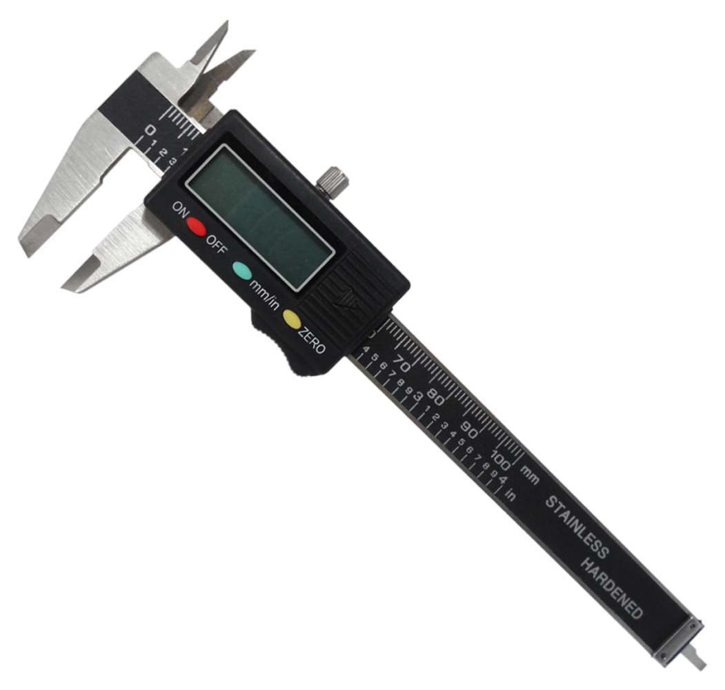 ToolUSA Digital Caliper | 3-Key Interface | 0 - 4" Range | High Precision 0.0005" Reading | Zero Setting | Battery Included