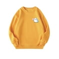 thumbnail image 2 of SGFCWSX Girls Fleece Sweatshirt Long Sleeve Pullover Sweatshirts Kids Crew Neck Casual Tops Orange Size 4-5T, 2 of 6