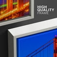 thumbnail image 4 of wall26 Framed Canvas Print Wall Art Set Neon Vibrant San Francisco Golden Gate Bridge Nature Cityscape Photography Realism Landscape Colorful for Living Room, Bedroom, Office - 16"x24"x3 Wh, 4 of 5