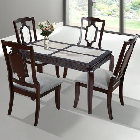 GranRest Marble Top Dining table - 52-inch, Wood frame