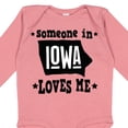 thumbnail image 4 of Inktastic Someone in Iowa Loves Me Souvenir Boys or Girls Long Sleeve Baby Bodysuit, 4 of 5