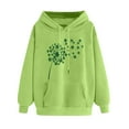 thumbnail image 2 of xixinqiwan Women's Plus Size St. Patrick's Day Hoodies,Women Irish Slainte Hooded Shamrock Green Long Sleeve Shirt Festival Holiday Tops, 2 of 6