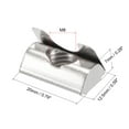 thumbnail image 3 of Uxcell M8 Roll in Spring T Nut with Spring Sheet Carbon Steel for 3030/4040 Series 8mm Slot 25 Pack, 3 of 5
