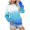 Light Blue, variant on VANLOFE Women's Long Sleeve Sweatshirt Women's Gradient O-Neck Sweatshirt Soft Fashion Sweatshirt for Women Gray Sweatshirt S