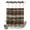 Green Green, variant on No Hook Shower Curtain, Brown Wooden Shower Curtains for Bathroom with See Through Top Window, Vintage Farmhouse Retro Art Waterproof & Washable Bath Curtain Stall 48"x72"