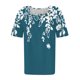 thumbnail image 4 of Camisetas de Cuello Redondo Impreso Gradiente de las Mujeres, Manga Corta Casual Top para el Uso Diario, 4 of 4