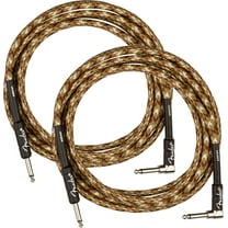 Fender 10-Foot Professional Instrument Cable, Straight-Angled, Desert Camo - 2 Pack