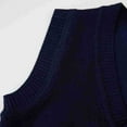 thumbnail image 3 of School Uniform for Boys Fashion V Neck Sleeveless Kint Waistcoat with Buttons Sweater Vest for Boys Size 2-15, 3 of 5