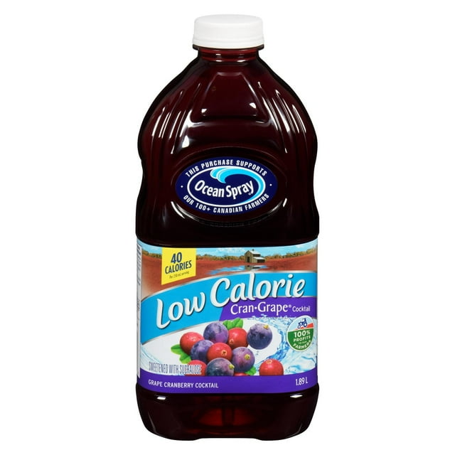 Ocean Spray Low Calorie Cran·Grape® Cocktail 1.89L