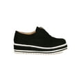 thumbnail image 2 of Women Faux Suede Perforated Slip-On Lug Sole Flatform 19072, 2 of 6