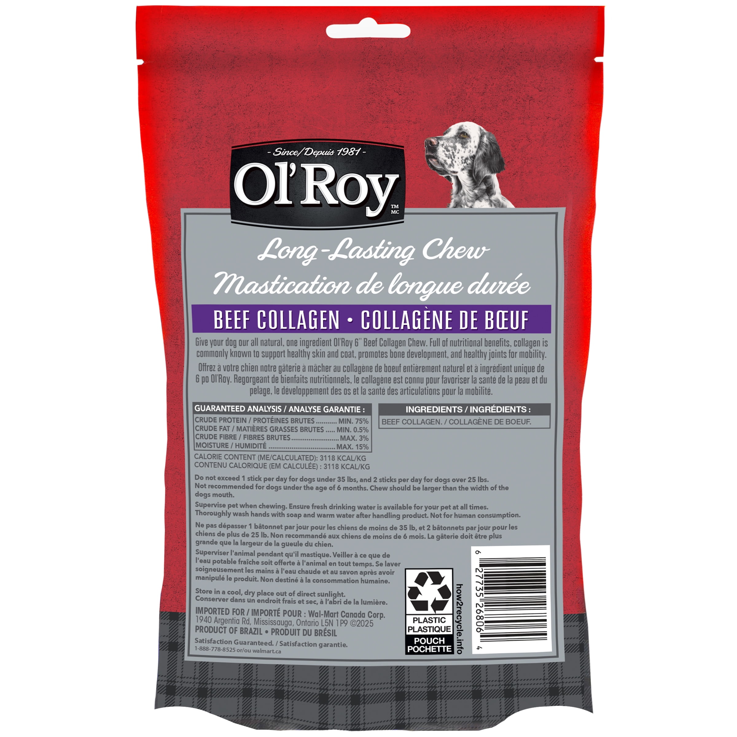 Ol’ Roy 6” Beef Collagen Sticks