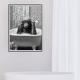 thumbnail image 4 of Póster de Monkey In A Bathtub para baño, impresión de mono en bañera, arte de pared caprichosos de animales, pintura en lienzo de gorila para niños pequeños, decoración del hogar para habitación, 4 of 4